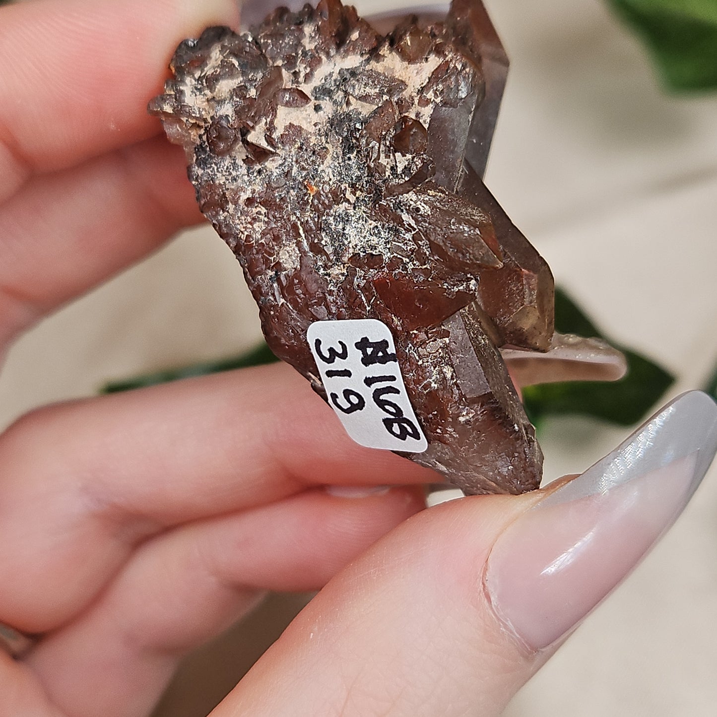 Hematoid quartz cluster