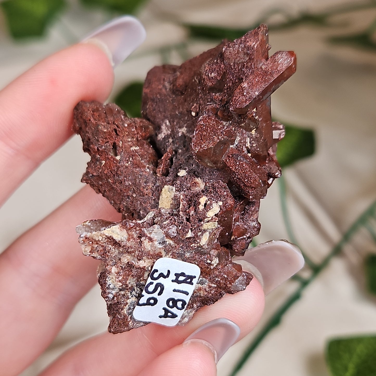 Hematoid quartz cluster