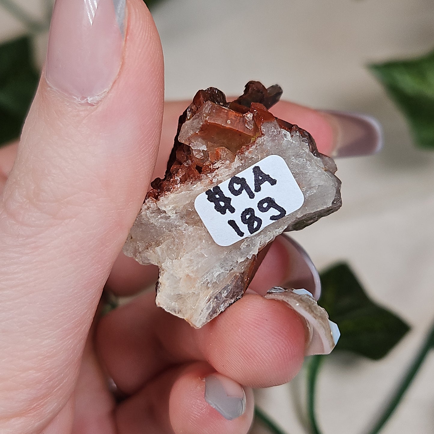 Hematoid quartz cluster