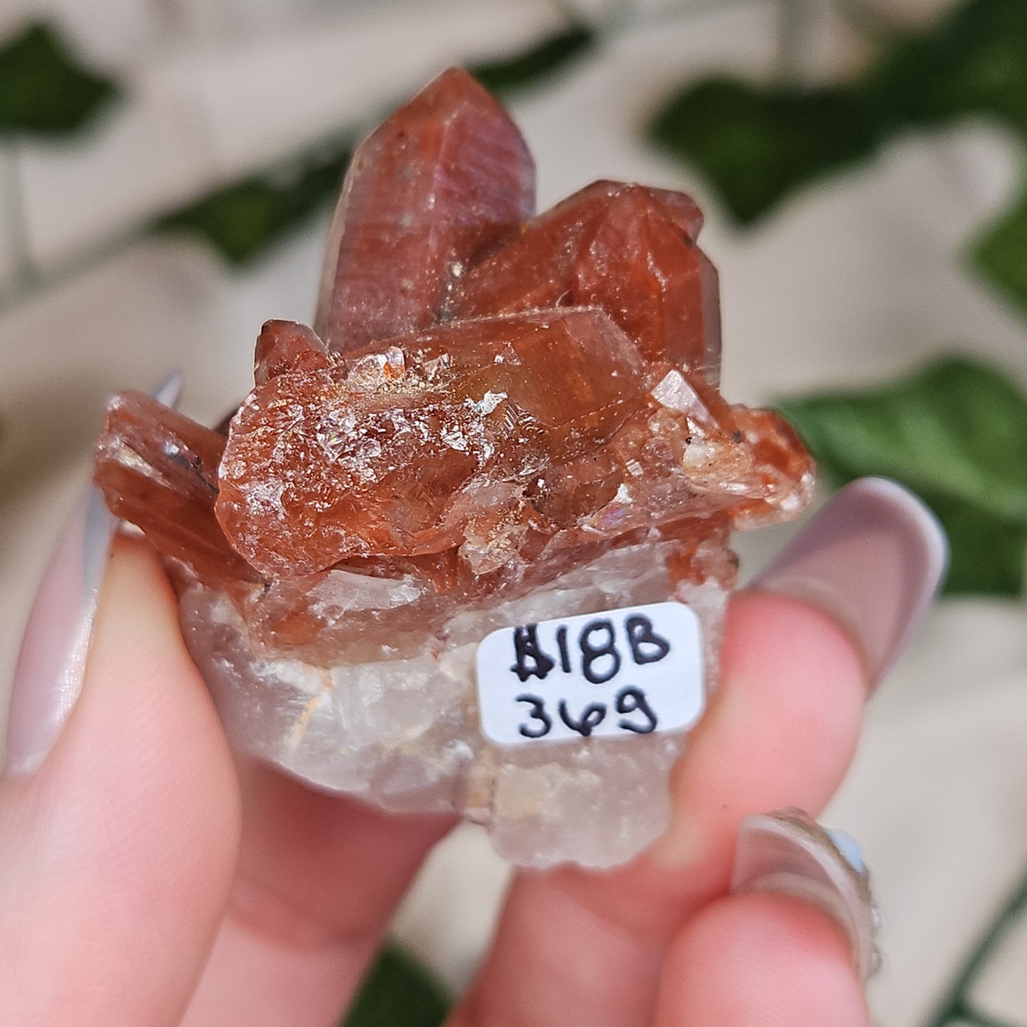 Hematoid quartz cluster