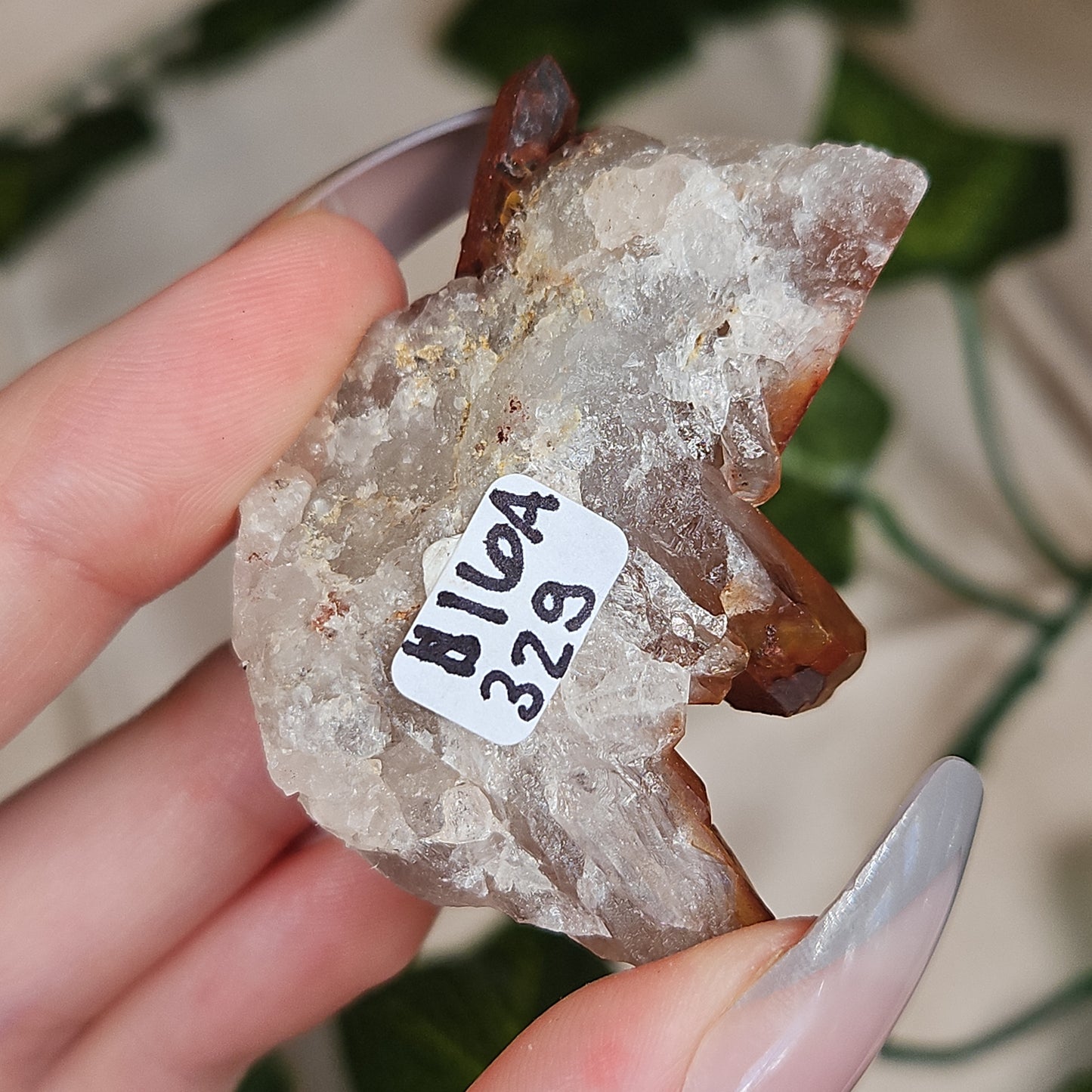 Hematoid quartz cluster