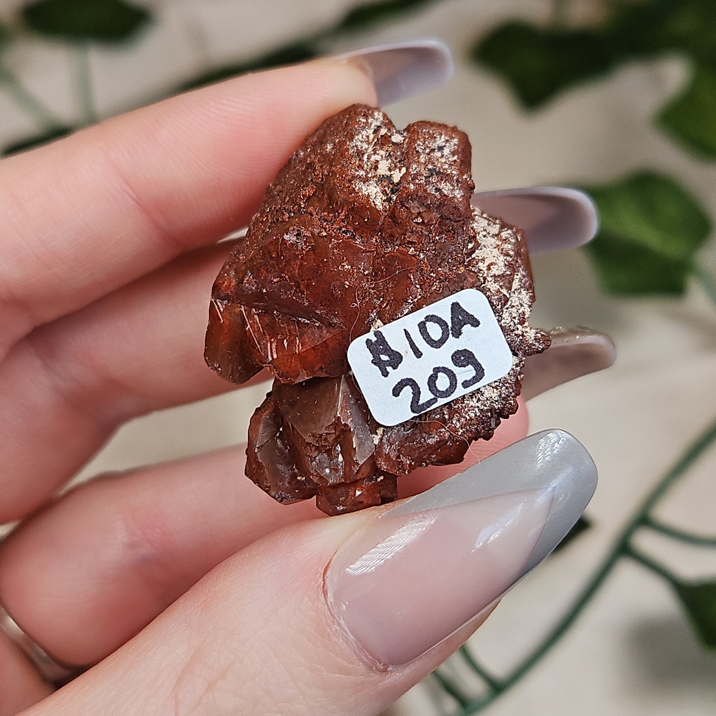 Hematoid quartz cluster