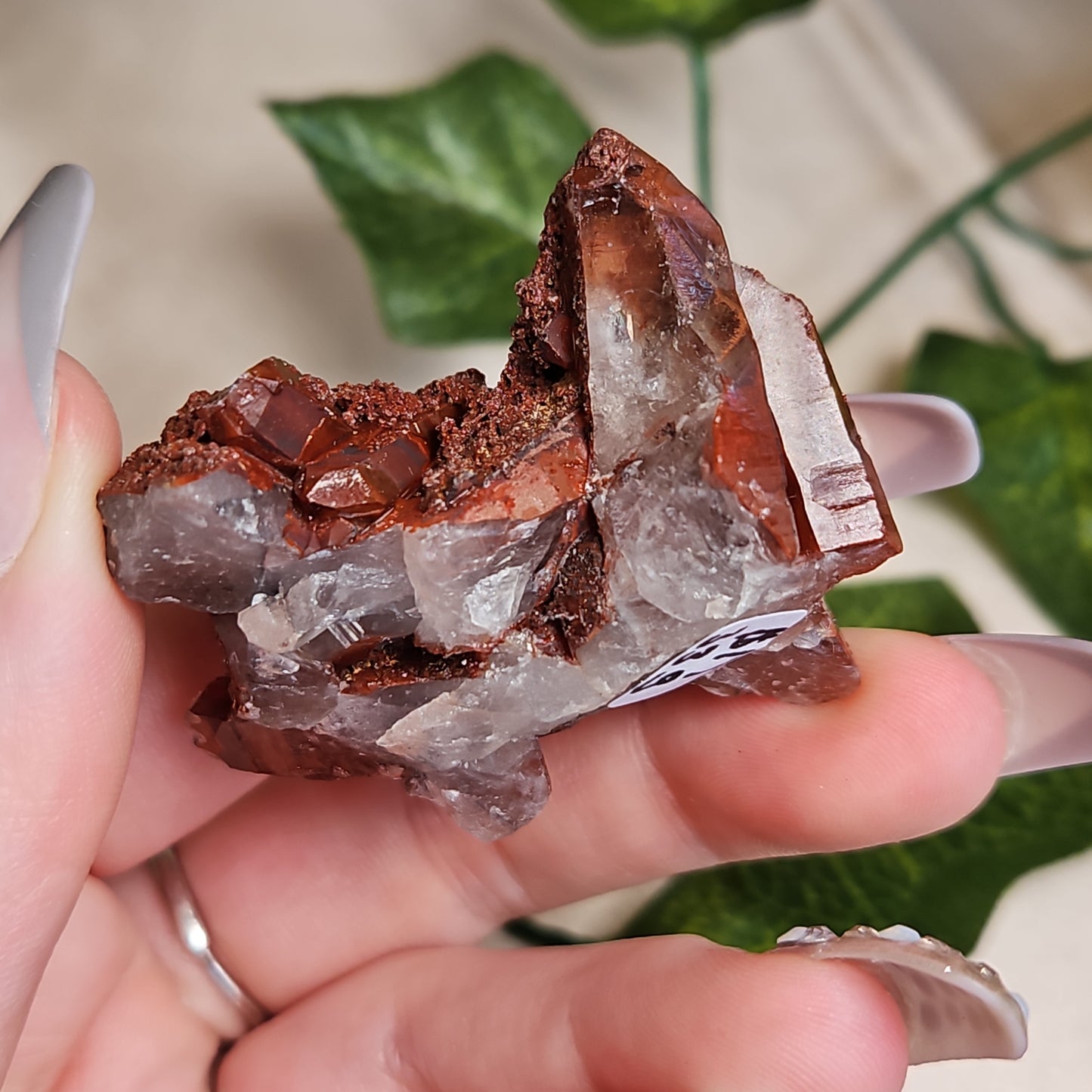 Hematoid quartz cluster