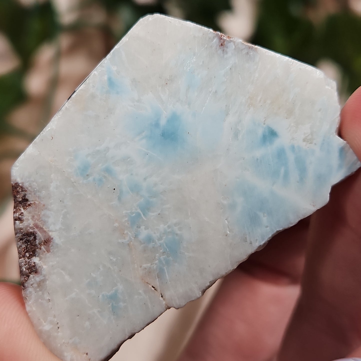 Raw Larimar slab