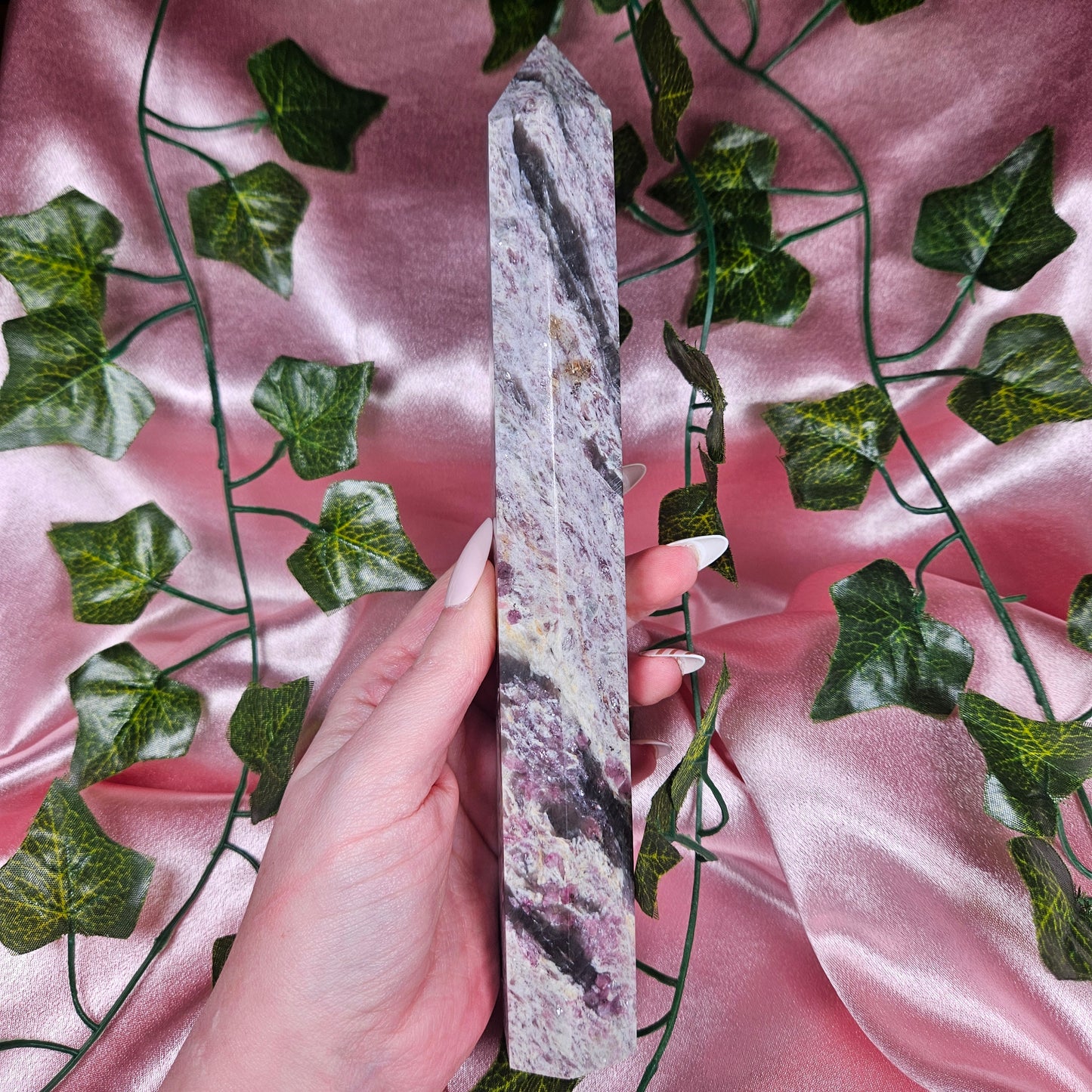 Pink tourmaline tower