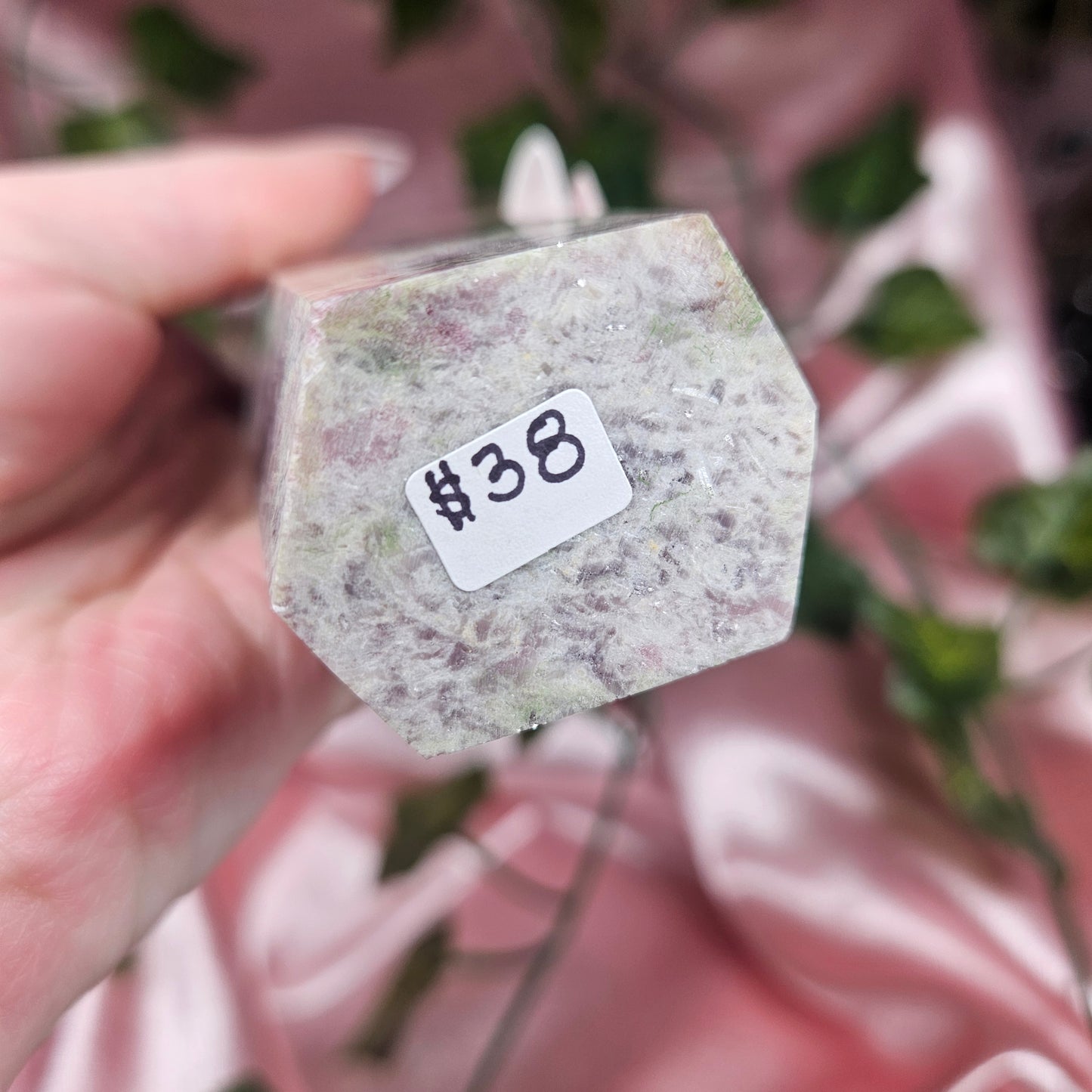Pink tourmaline tower