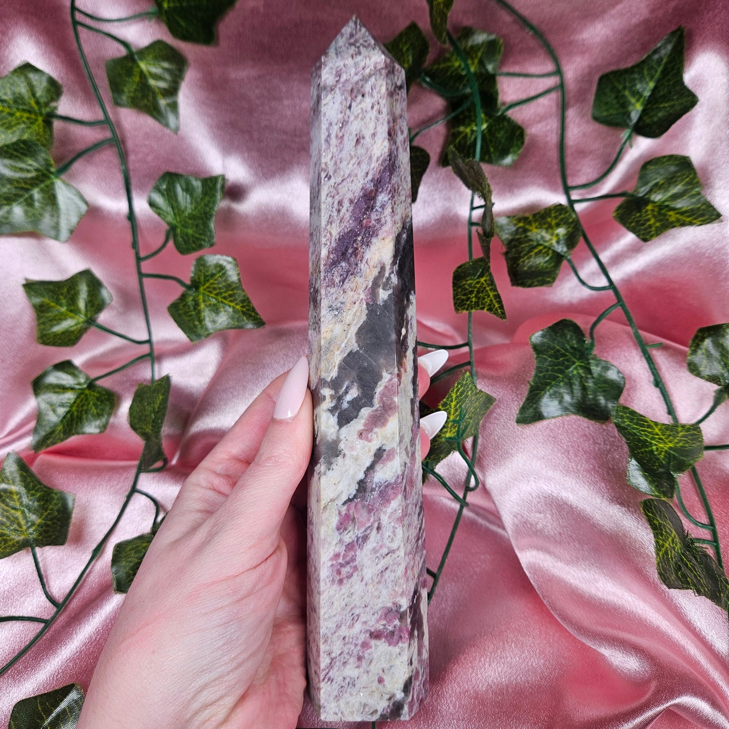 Pink tourmaline tower