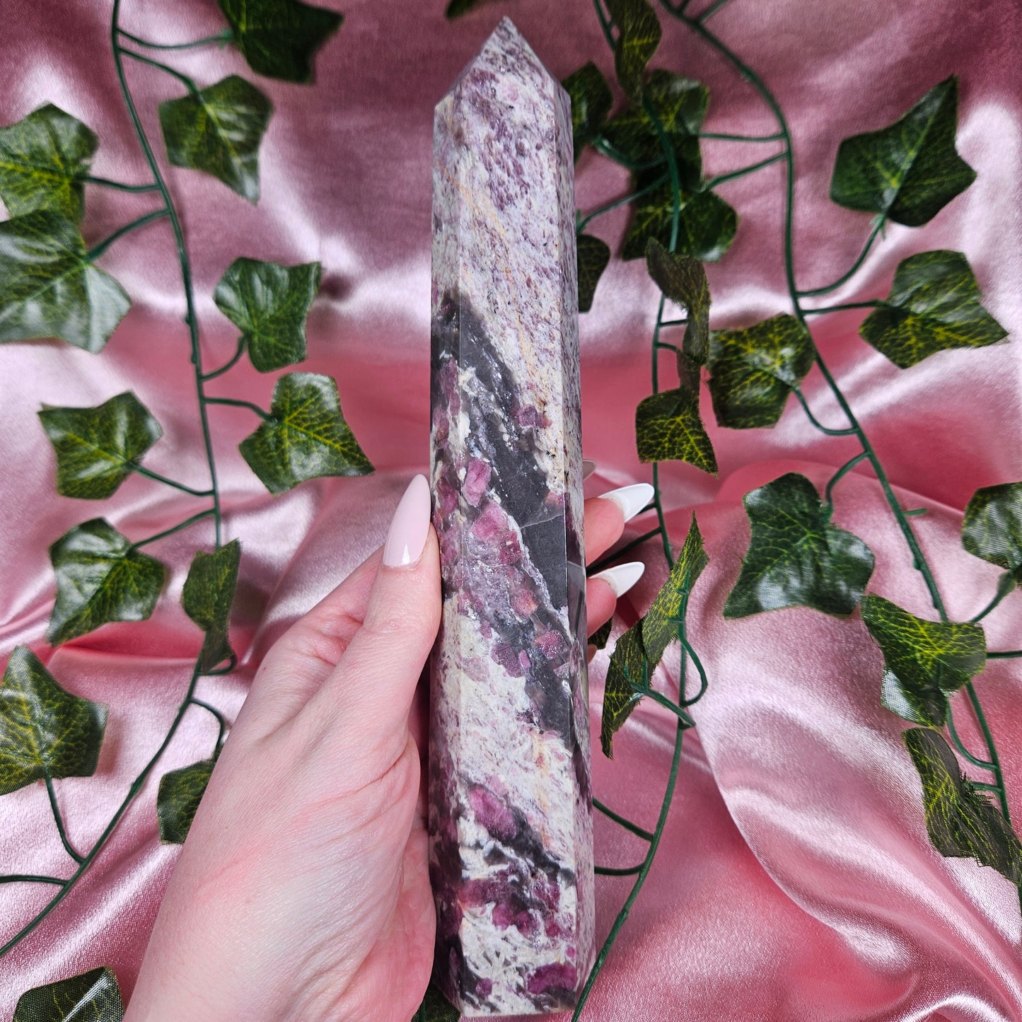 Pink tourmaline tower