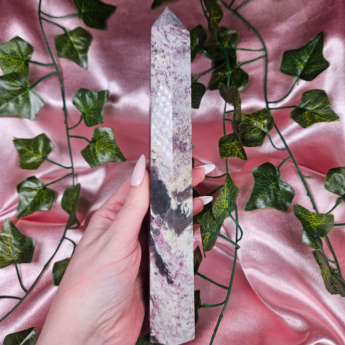 Pink tourmaline tower