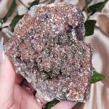 Hematoid quartz with pyrite specimen