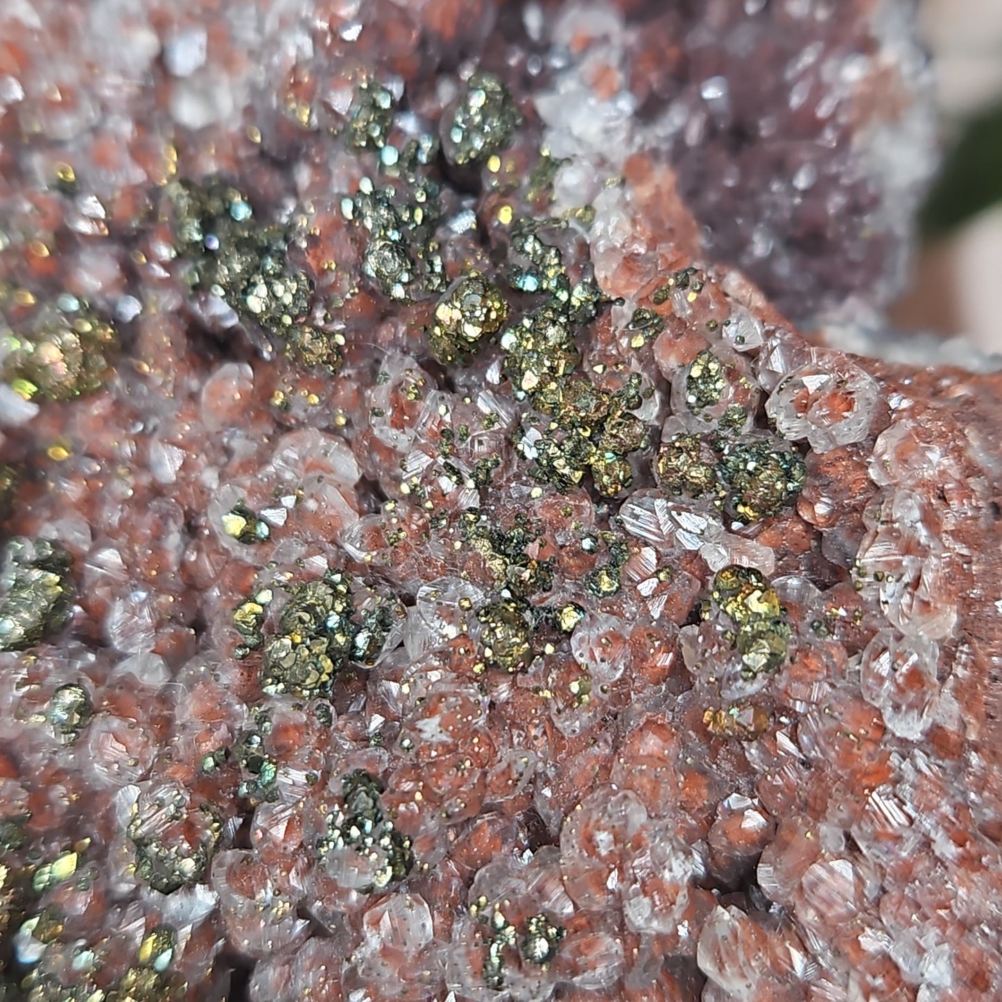 Hematoid quartz with pyrite specimen