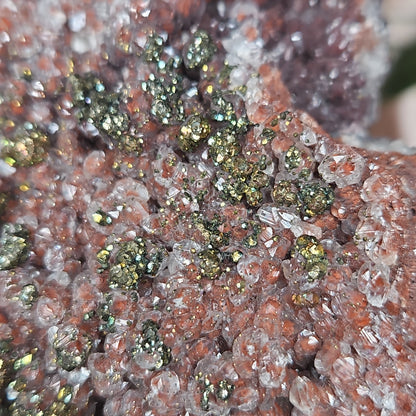 Hematoid quartz with pyrite specimen