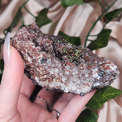 Hematoid quartz with pyrite specimen