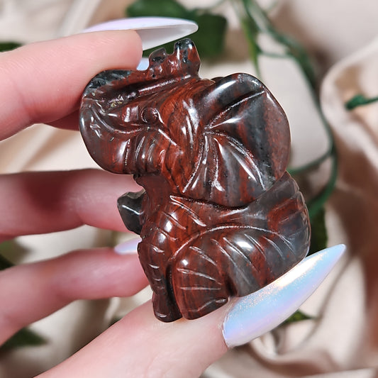 Red jasper elephant