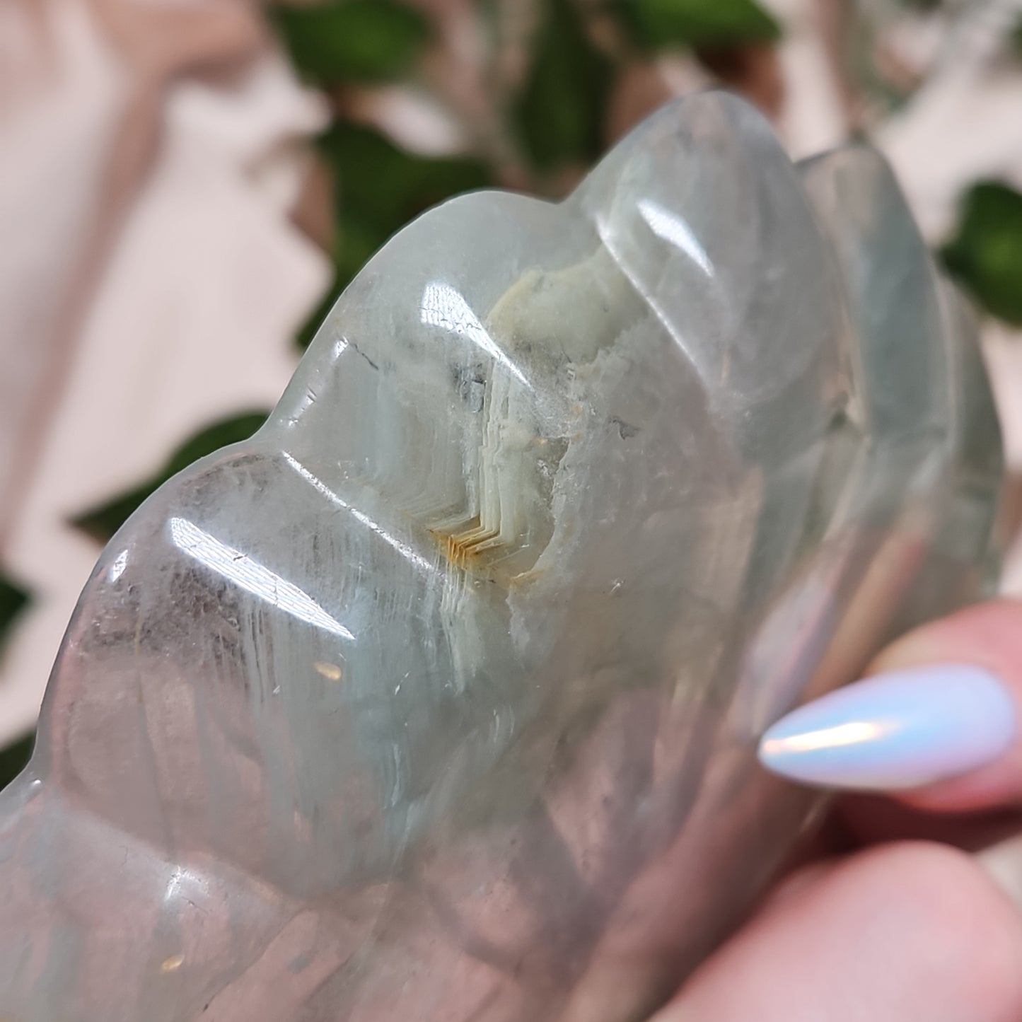 Fluorite shell bowl