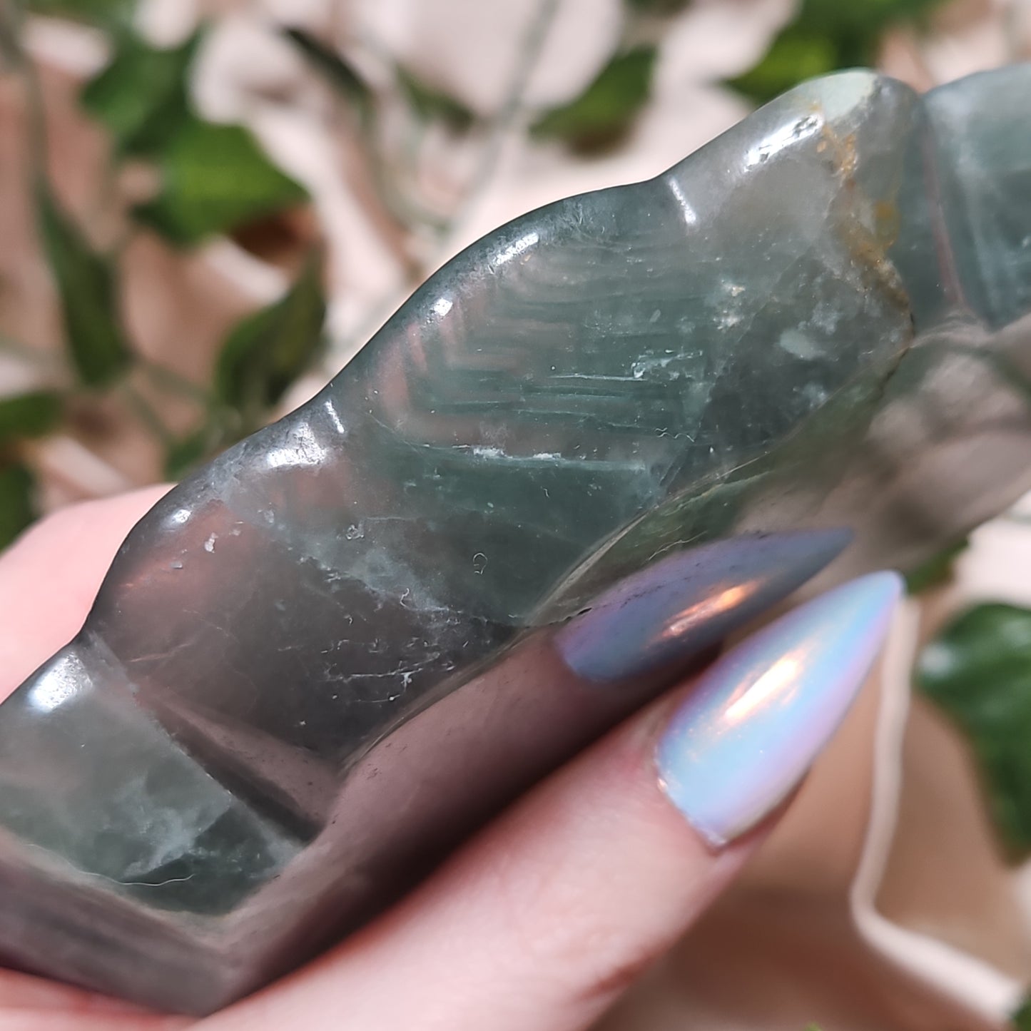 Fluorite shell bowl