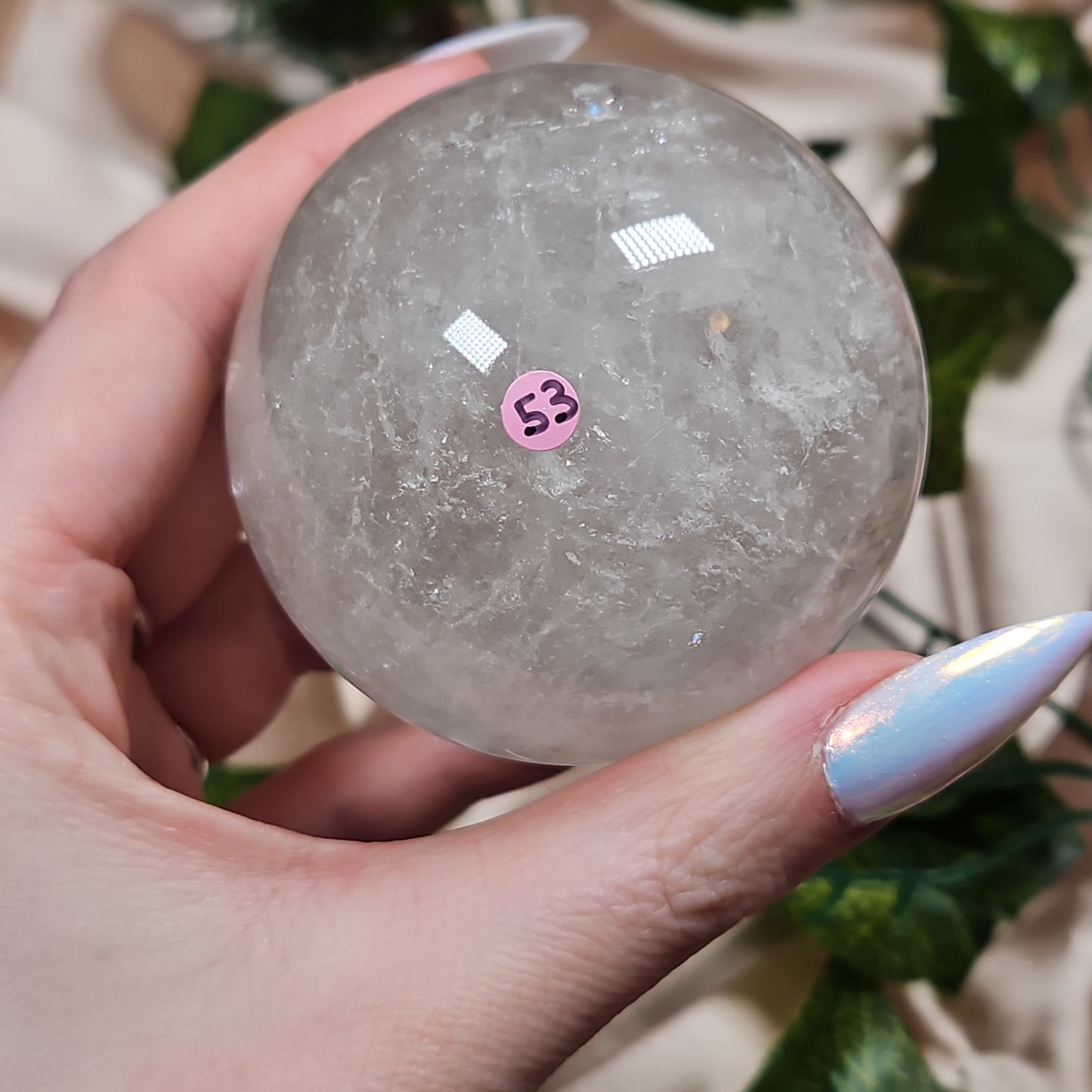 Clear quartz sphere 53