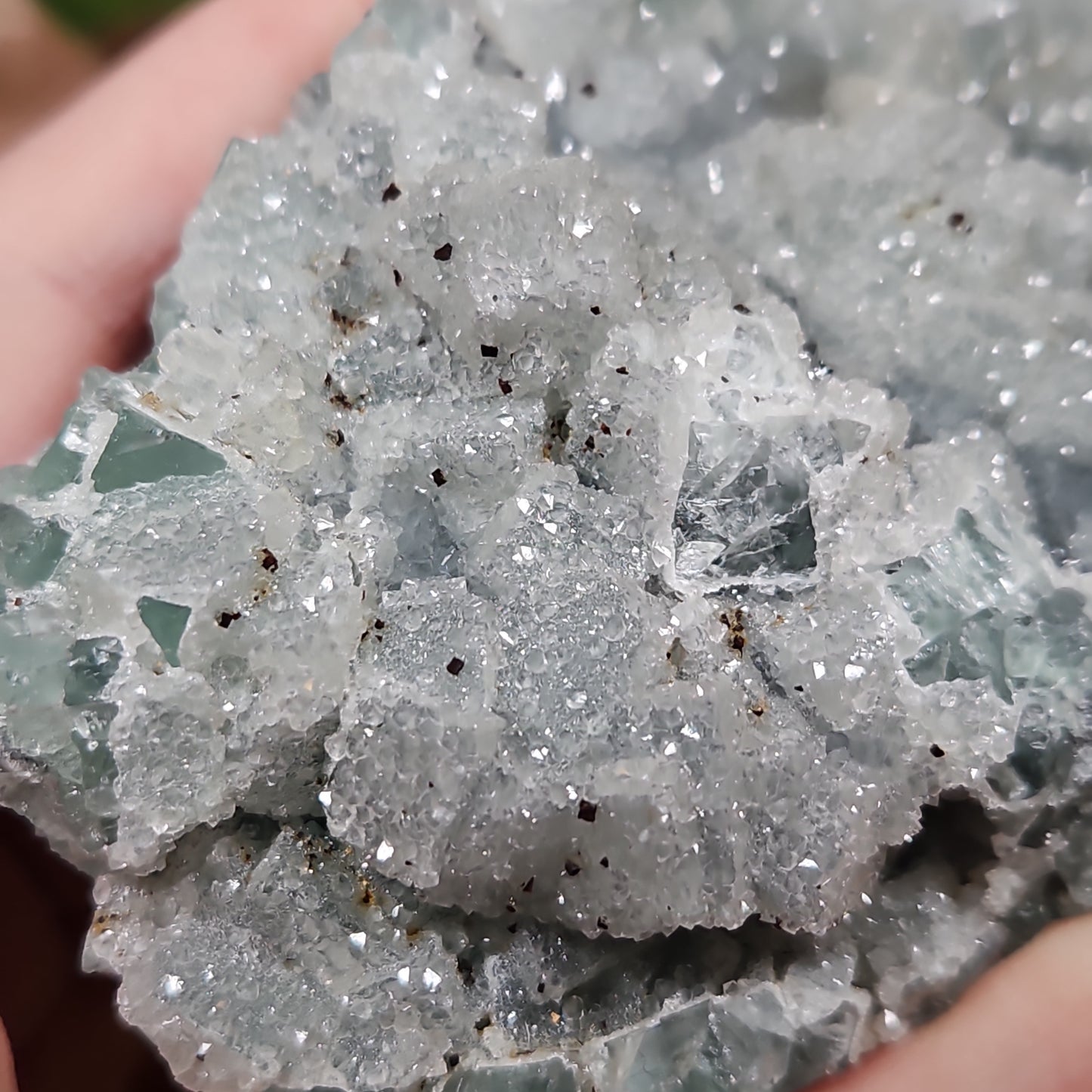 Sugar druzy fluorite