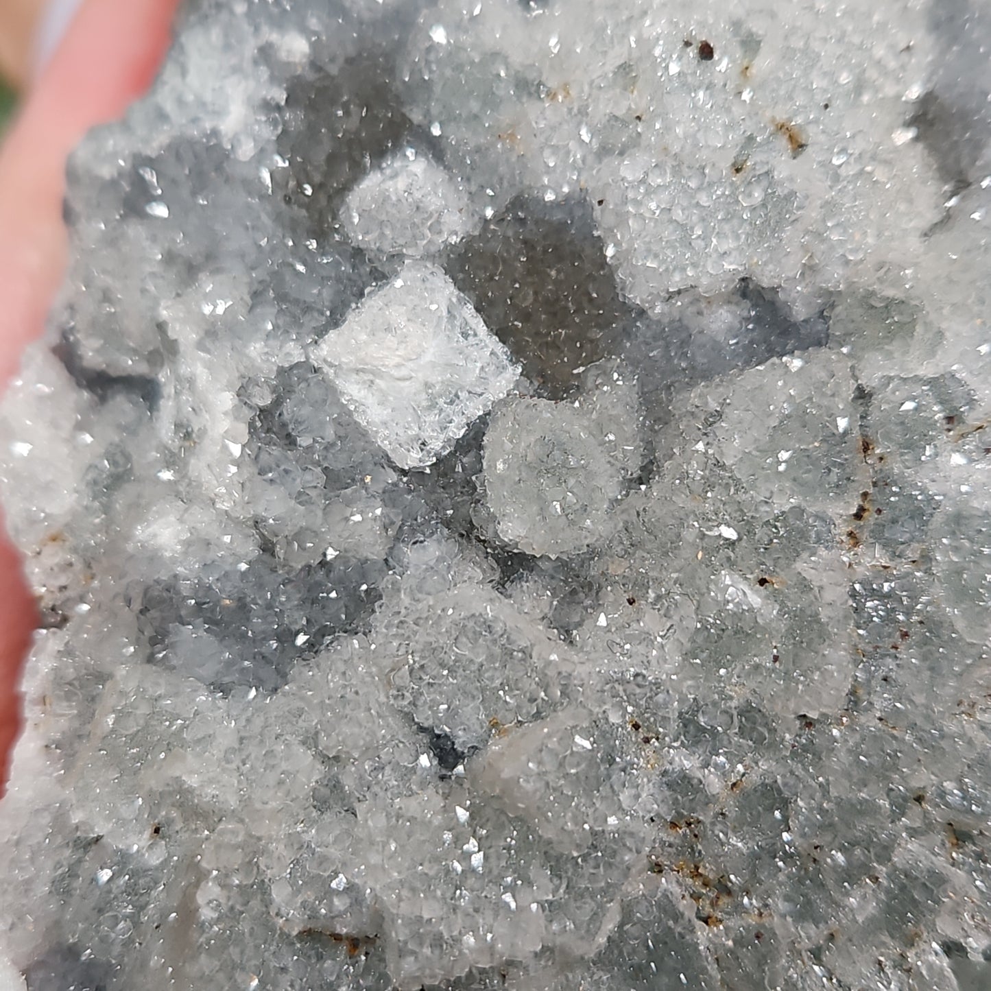 Sugar druzy fluorite