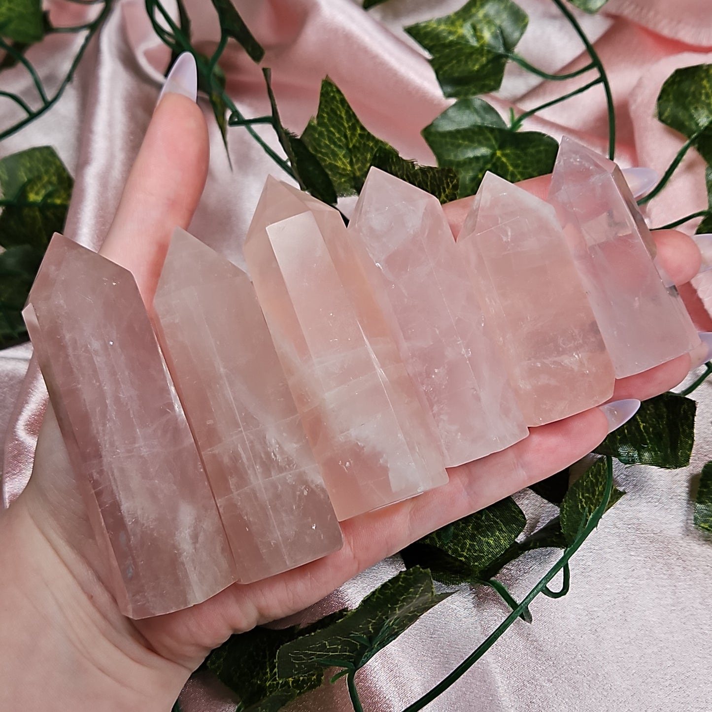 Rose quartz tower