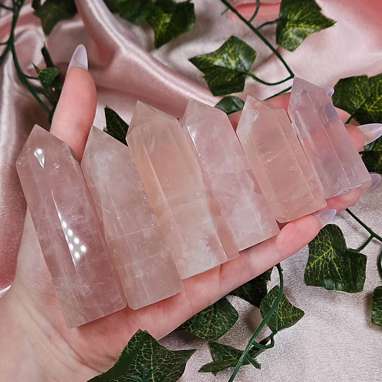 Rose quartz tower