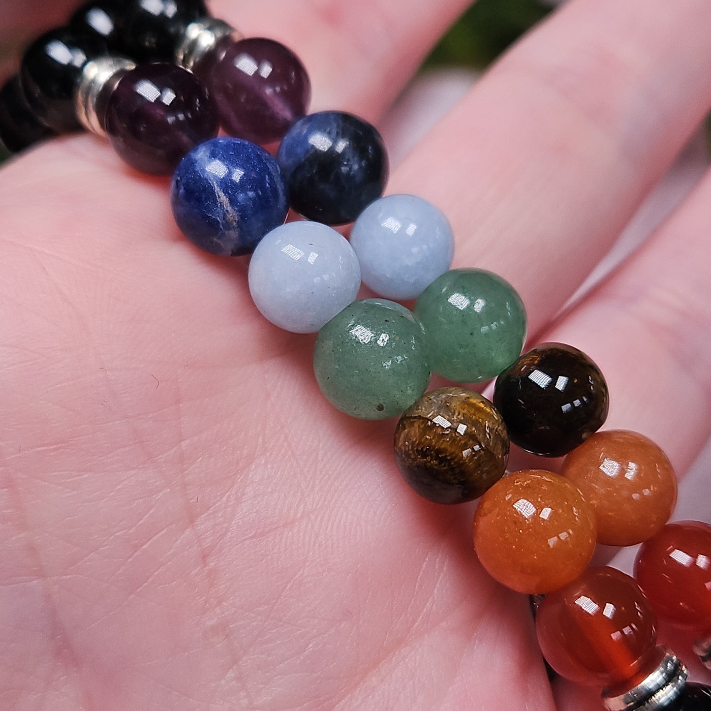 Chakra black tourmaline bracelet