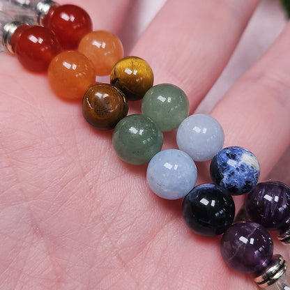 Chakra clear quartz bracelet