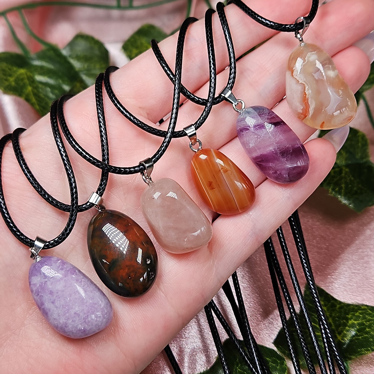 Tumble stone necklace