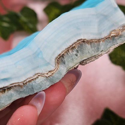 Blue aragonite specimen