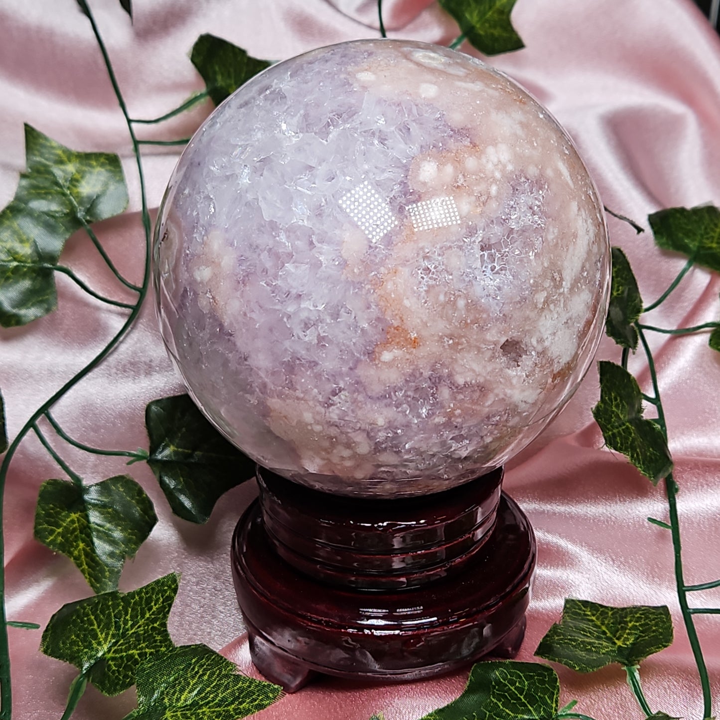 Pink amethyst/purple amethyst/ flower agate sphere