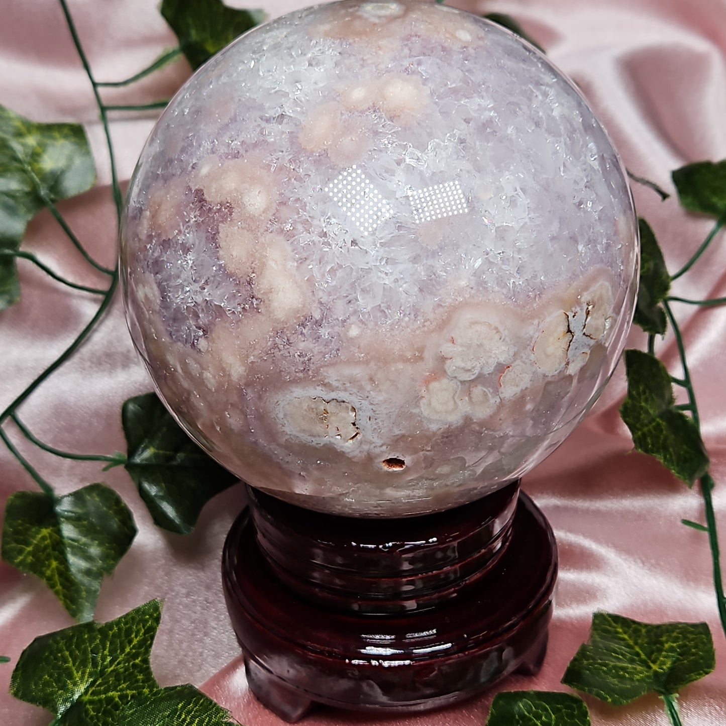 Pink amethyst/purple amethyst/ flower agate sphere