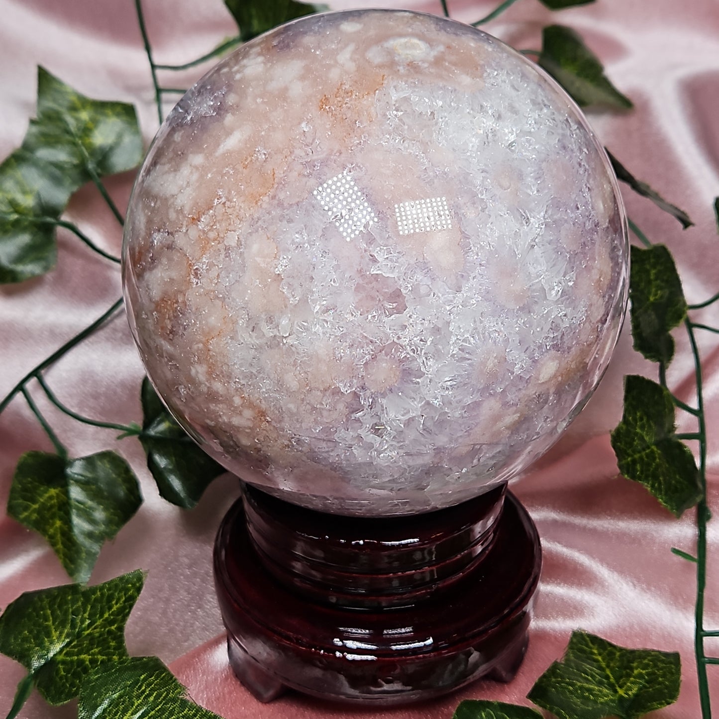 Pink amethyst/purple amethyst/ flower agate sphere