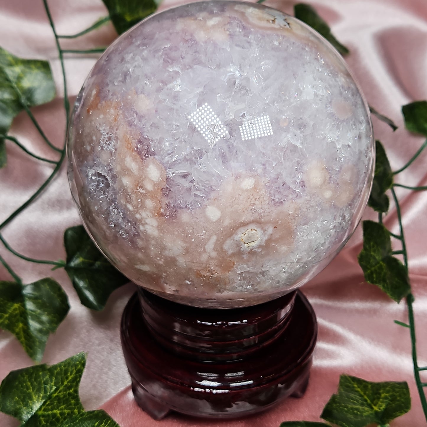 Pink amethyst/purple amethyst/ flower agate sphere