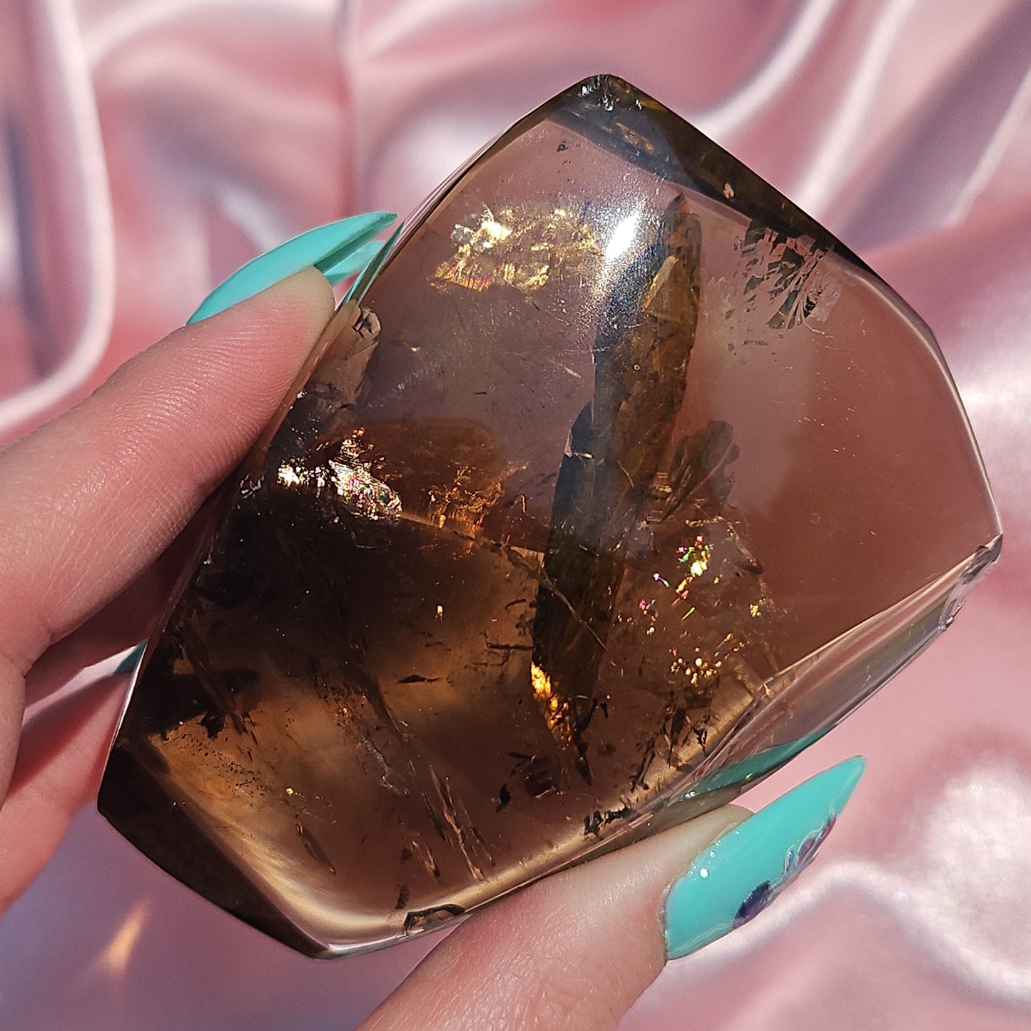 Smokey quartz/golden healer freeform
