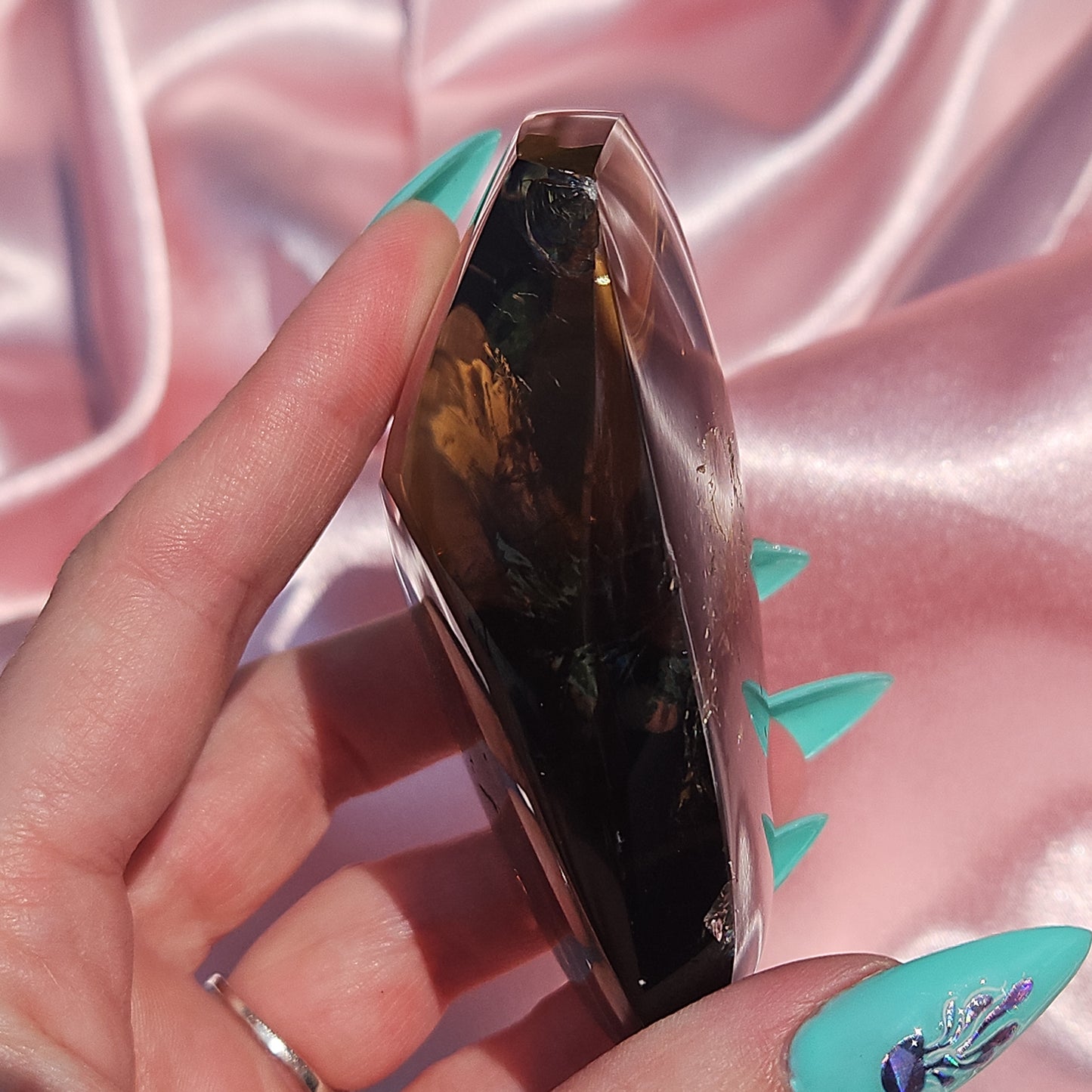Smokey quartz/golden healer freeform