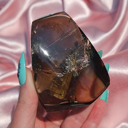 Smokey quartz/golden healer freeform