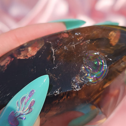 Smokey quartz/golden healer freeform