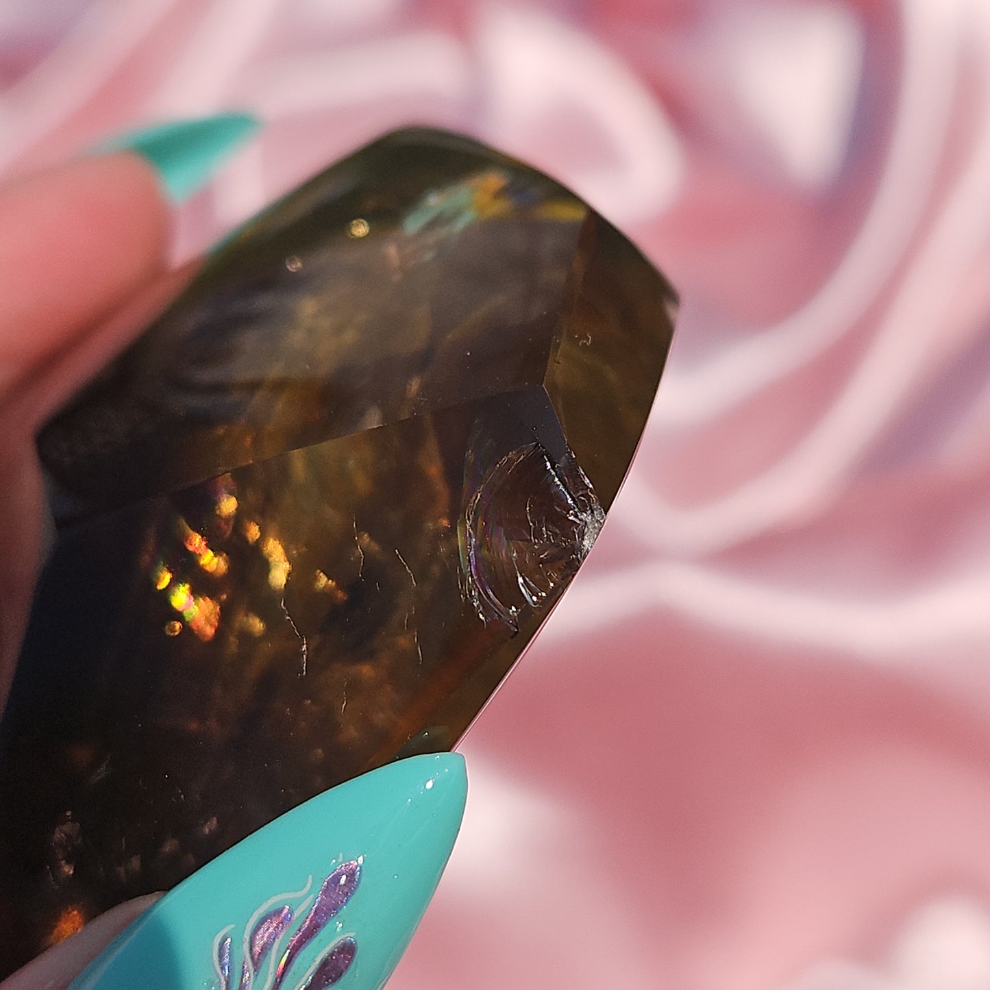 Smokey quartz/golden healer freeform