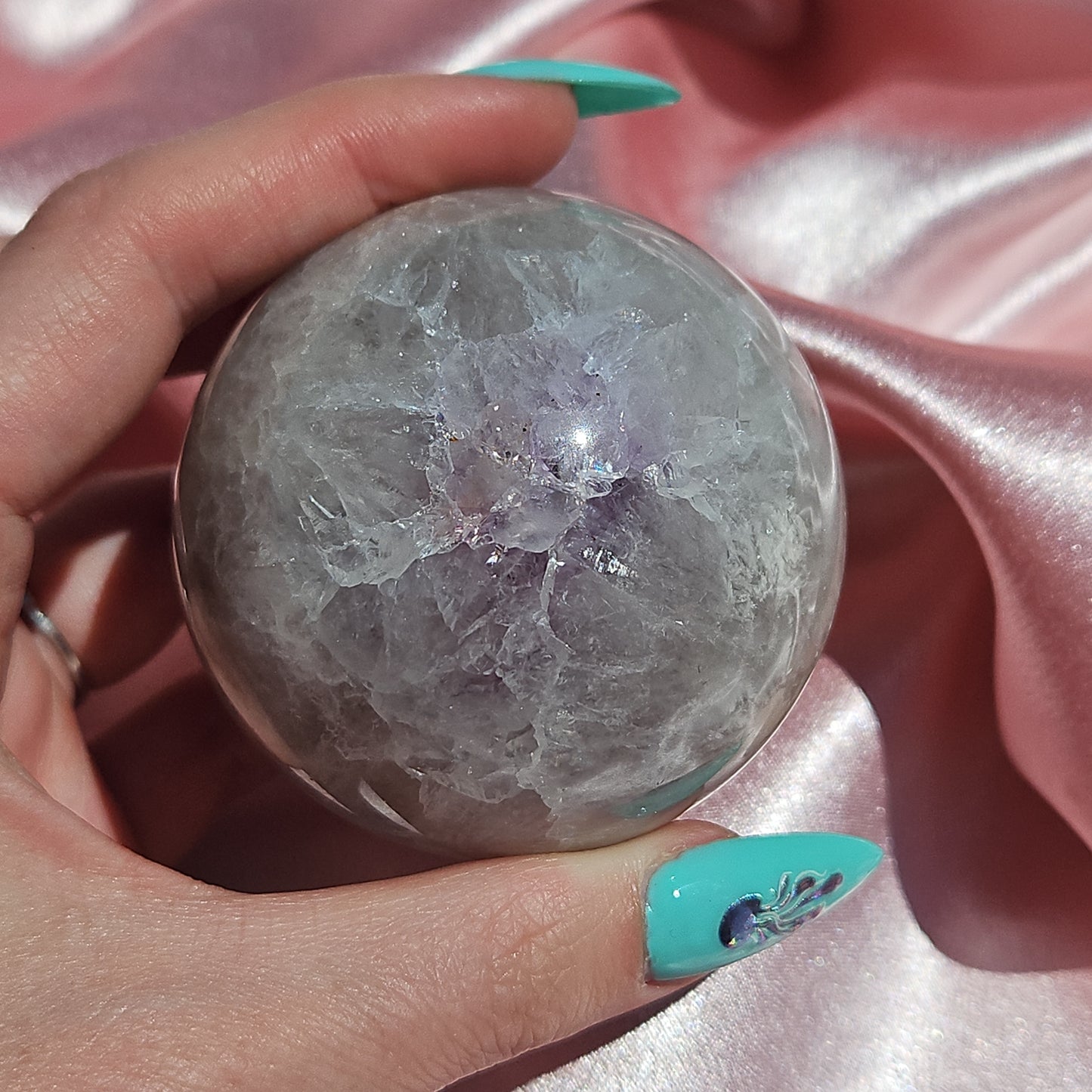 Amethyst/ quartz sphere