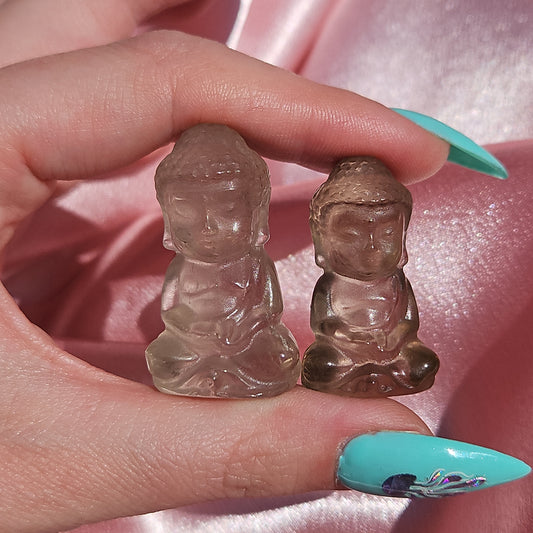Smokey quartz Buddha