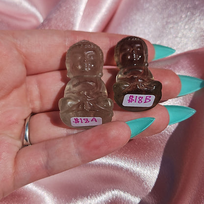 Smokey quartz Buddha