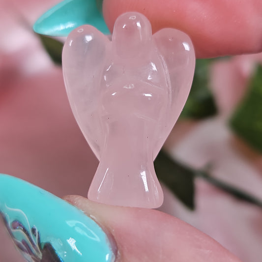 Rose quartz angel