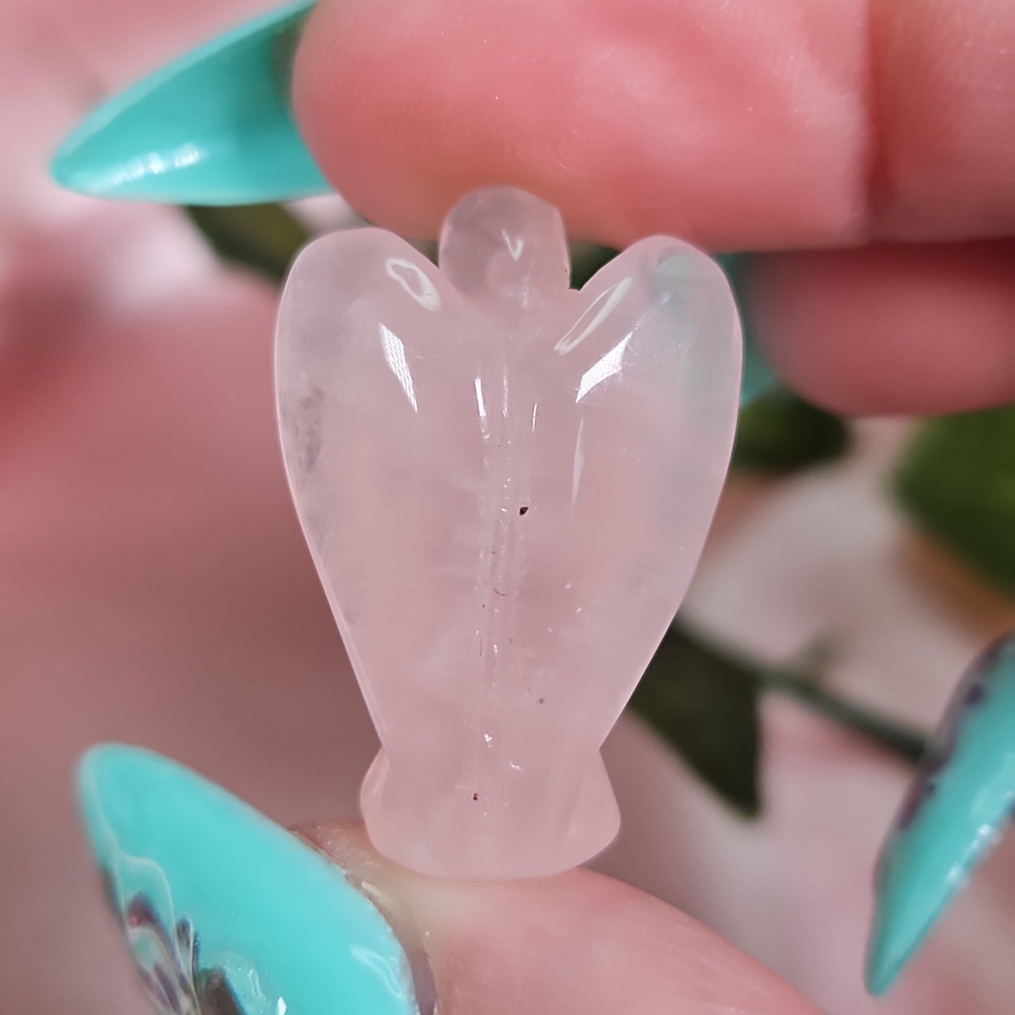 Mini Rose quartz angel