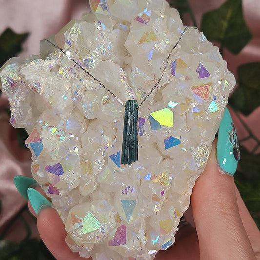 Blue tourmaline necklace