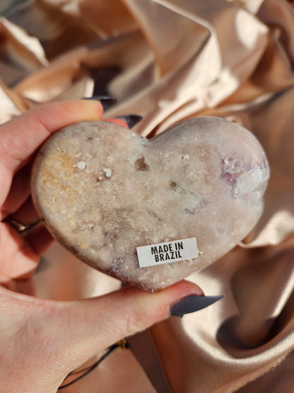 Pink amethyst heart
