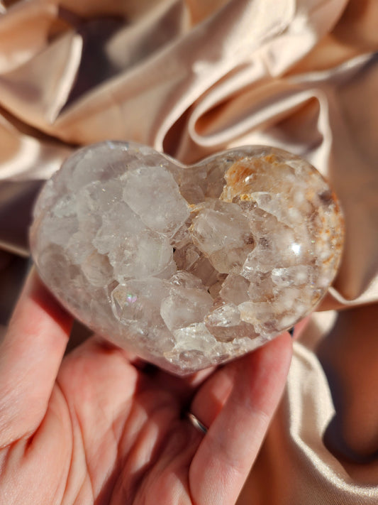 Pink amethyst heart