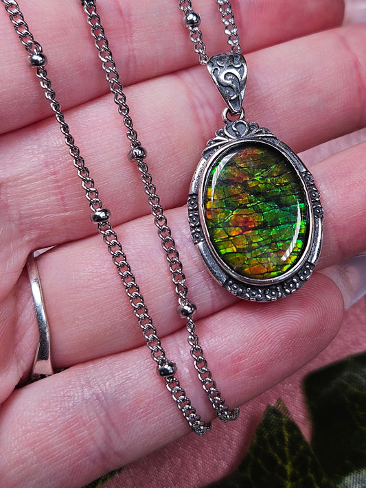 Ammolite pendent