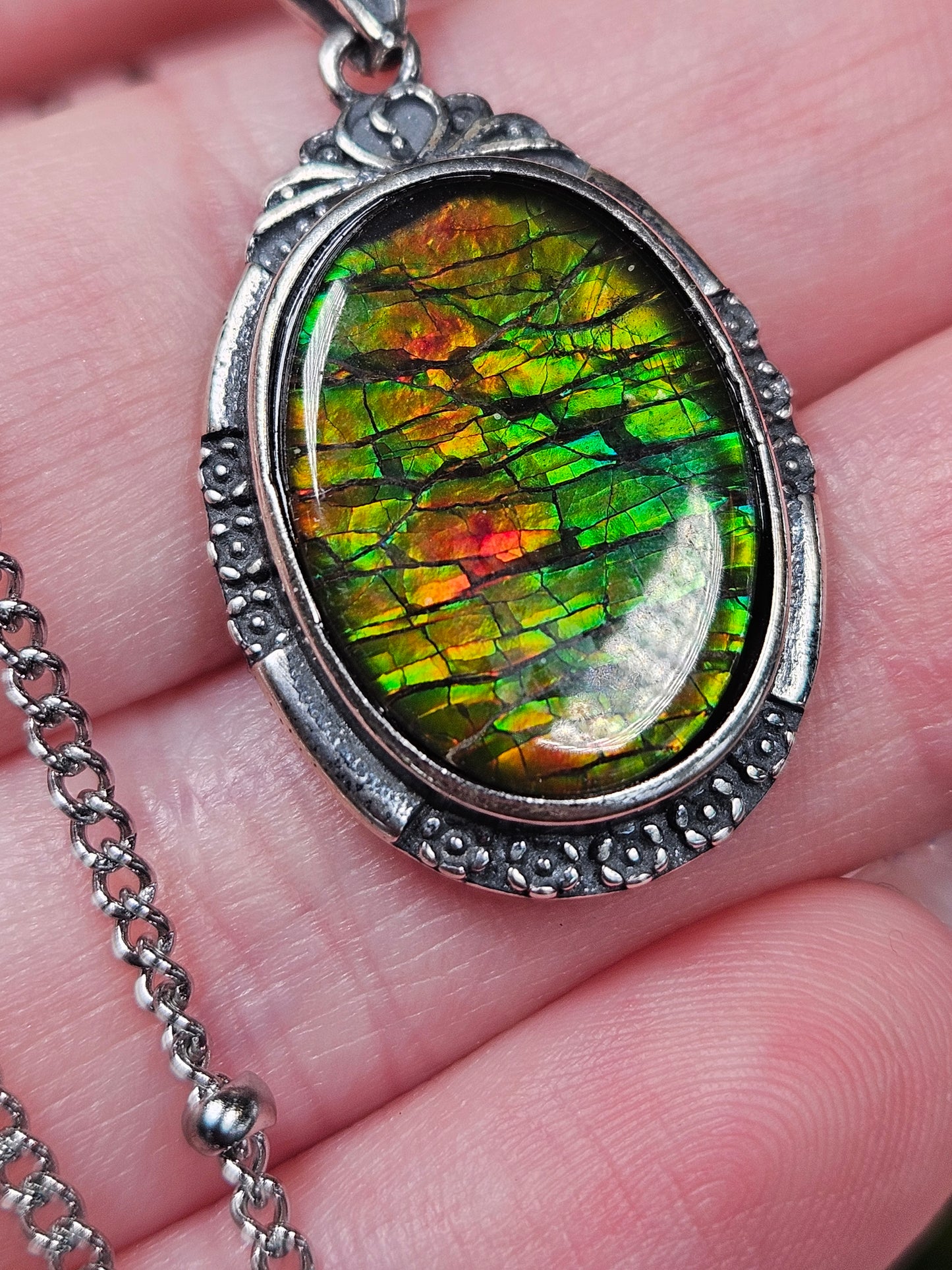 Ammolite pendent