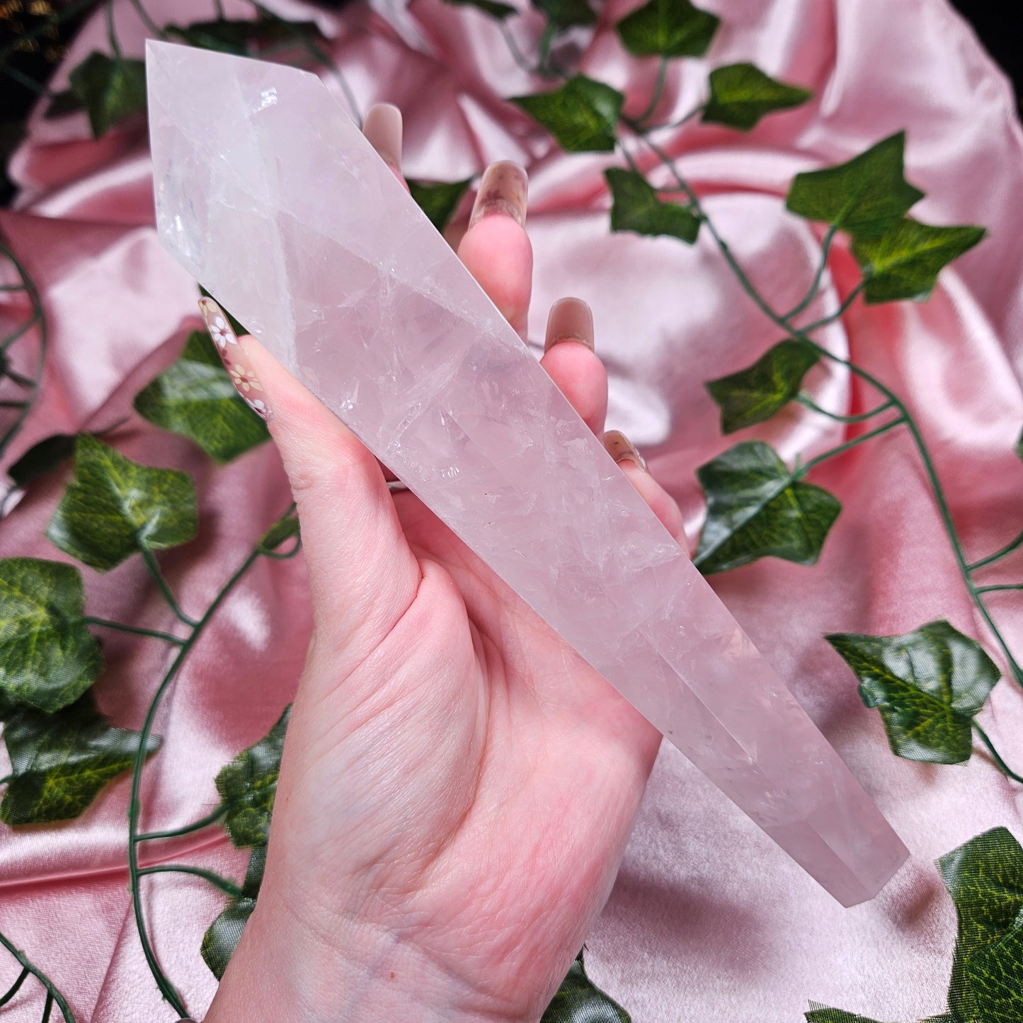 Rose quartz wand