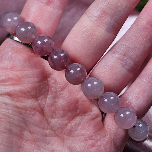 Lavender rose quartz 9mm bracelet